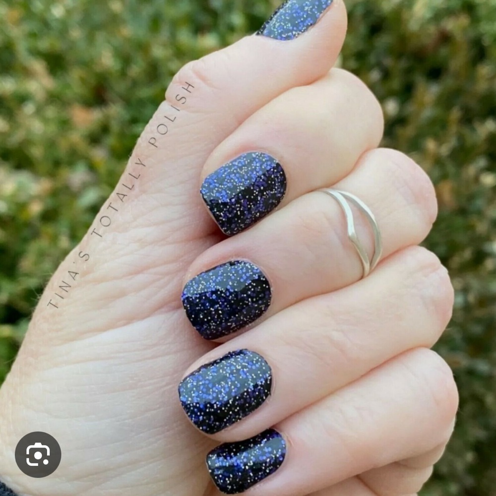 *Retired* Color Street: Living the Gleam | Black Glitter Purple Party Halloween